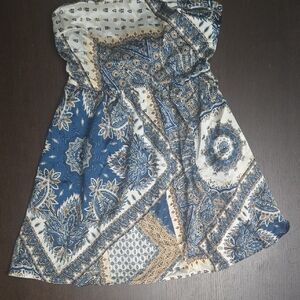Cider Navy and Cream Paisley Dress